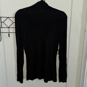 Warm Essentials by Cuddle Duds Black Long Sleeve Turtleneck Stretch Top L